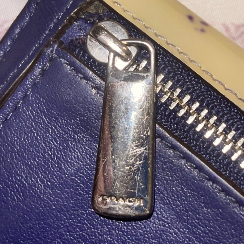 Coach Soft Wallet In Colorblock Mixed Leather Blu… - image 5